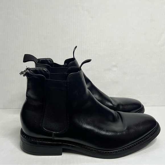 H&M Leather Chelsea Boots Black - Size 42 - Picture 2 of 8